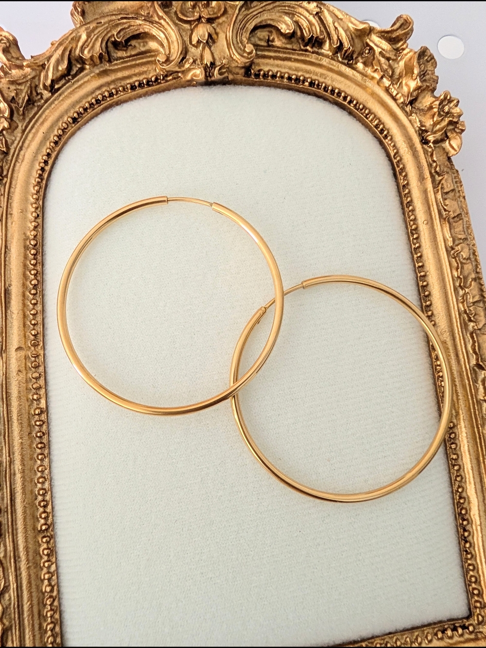 Gold Hoop Earrings - Classic Women's Hoops (Goldtone Stainless Steel)
